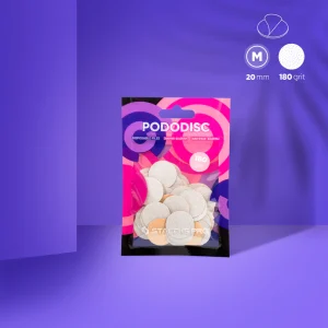 Сменяеми бели пили за педикюрен диск – PODODOSK M 180 grit (50 броя) – PDF-20-180w